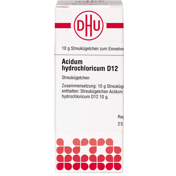 DHU Acidum hydrochloricum D12 Streukügelchen, 10 g Globuli