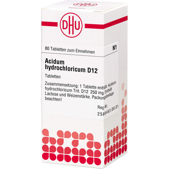 DHU Acidum hydrochloricum D12 Tabletten, 80 St. Tabletten