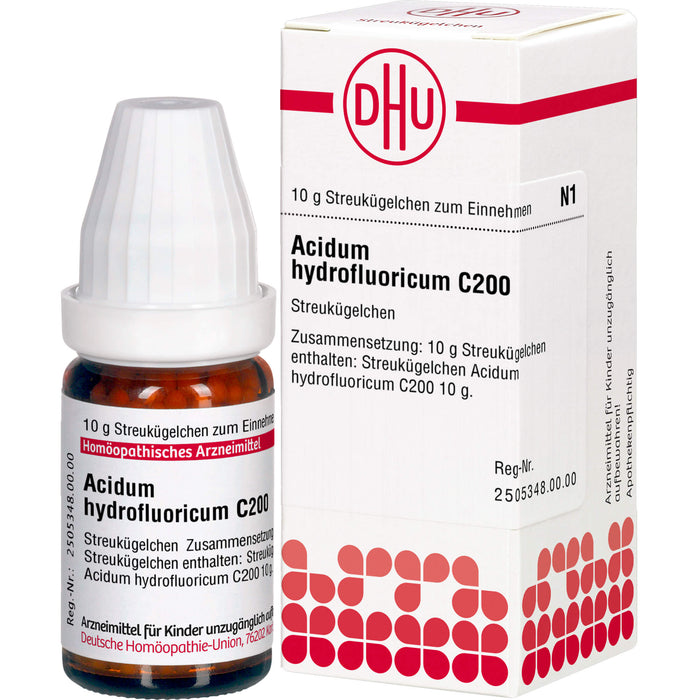 DHU Acidum hydrofluoricum C200 Streukügelchen, 10 g Globuli