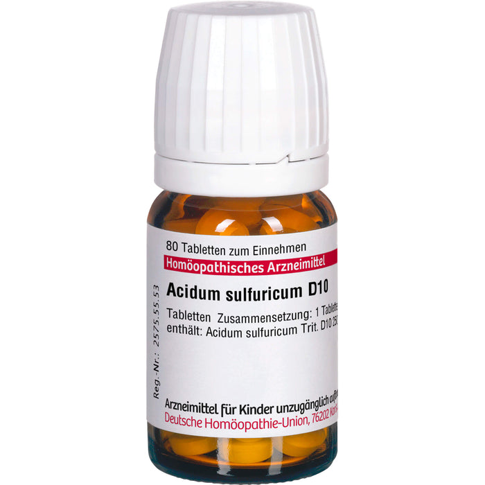 DHU Acidum sulfuricum D10 Tabletten, 80 St. Tabletten