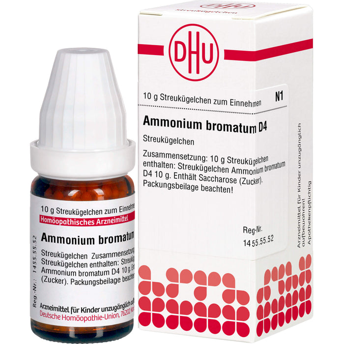 Ammonium bromatum D4 DHU Globuli, 10 g Globuli