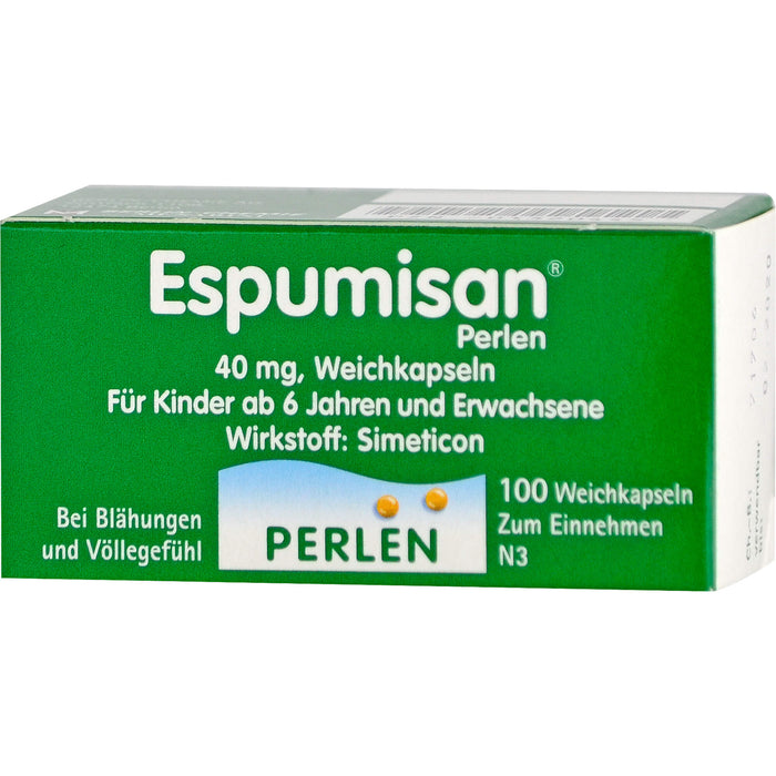 Espumisan Perlen 40 mg Weichkapseln bei Blähungen, 100 pcs. Capsules