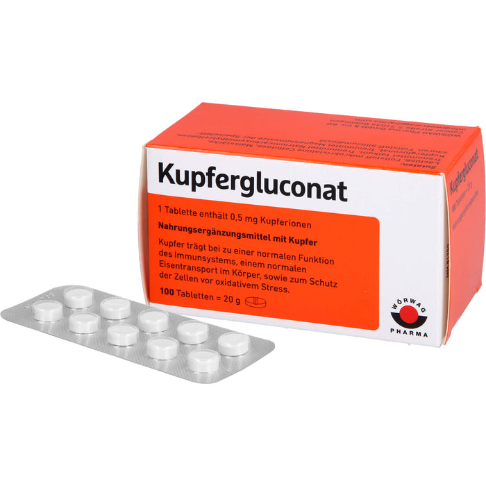 WÖRWAG Pharma Kupfergluconat Tabletten, 100 pc Tablettes