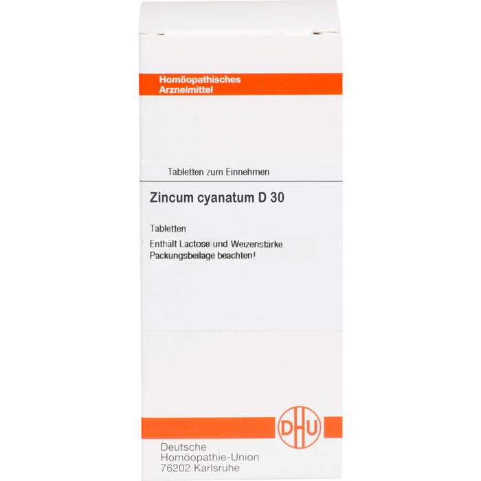 Zincum cyanatum D30 DHU Tabletten, 80 St. Tabletten