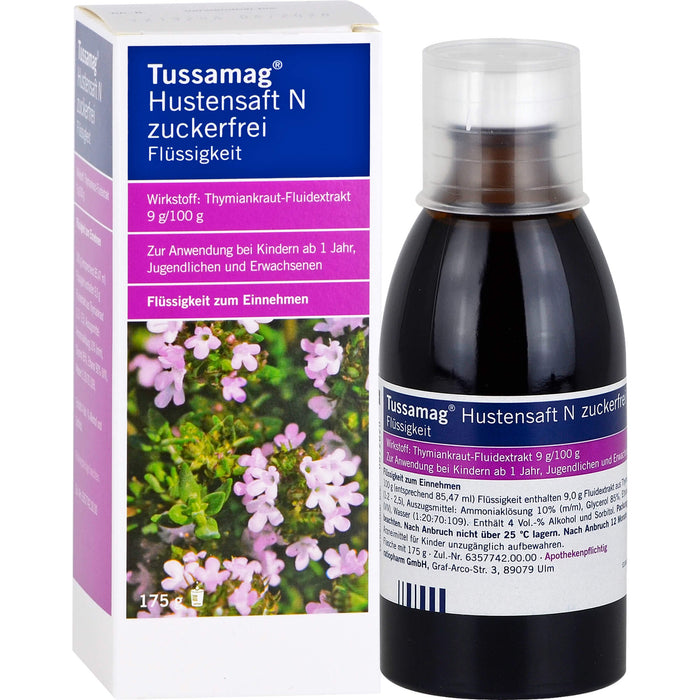 Tussamag Hustensaft N zuckerfrei, 175 g Lösung