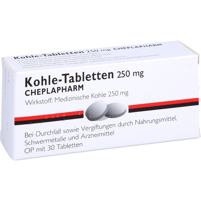 Kohle-Tabletten 250 mg bei Durchfall, 30 St. Tabletten