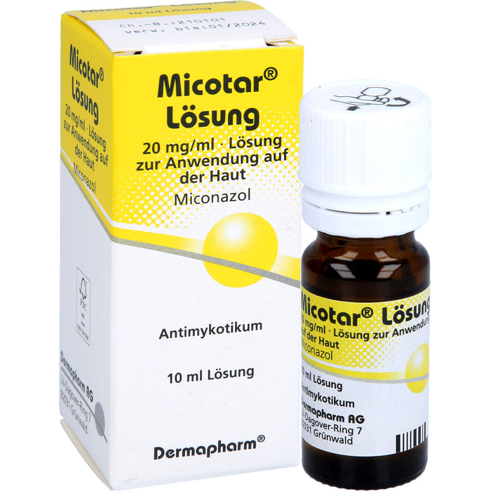 Micotar Lösung bei Pilzinfektionen der Haut, 10 ml Lösung