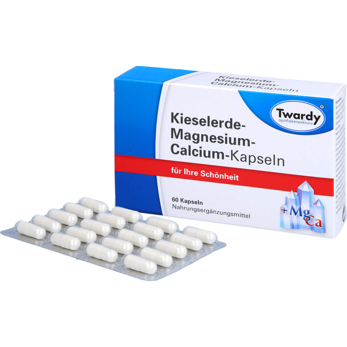 Twardy Kieselerde-Magnesium-Calcium-Kapseln für Ihre Schönheit, 60 pcs. Capsules