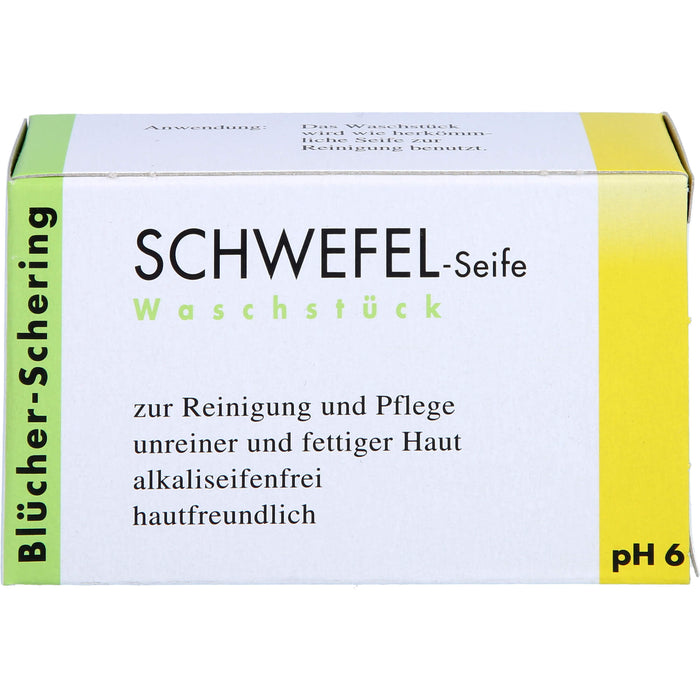 Blücher-Schering Schwefel-Seife Waschstück, 100 g pain de savon