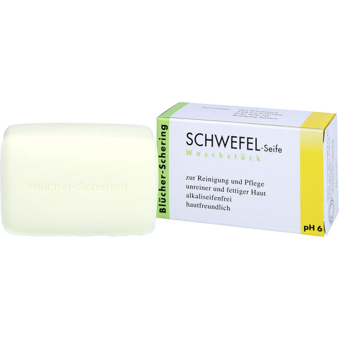 Blücher-Schering Schwefel-Seife Waschstück, 100 g Seifenstück