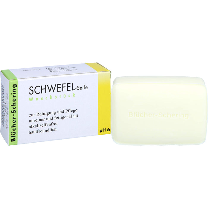 Blücher-Schering Schwefel-Seife Waschstück, 100 g Seifenstück