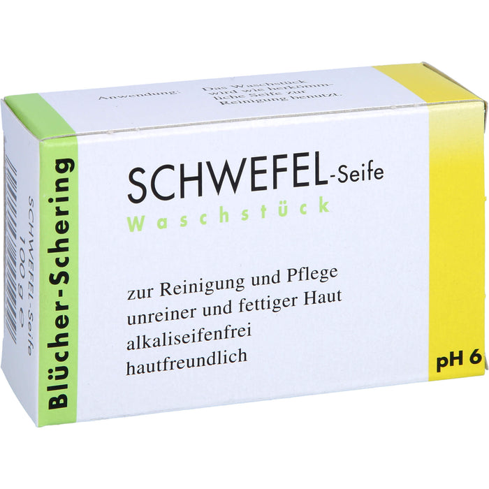 Blücher-Schering Schwefel-Seife Waschstück, 100 g Seifenstück