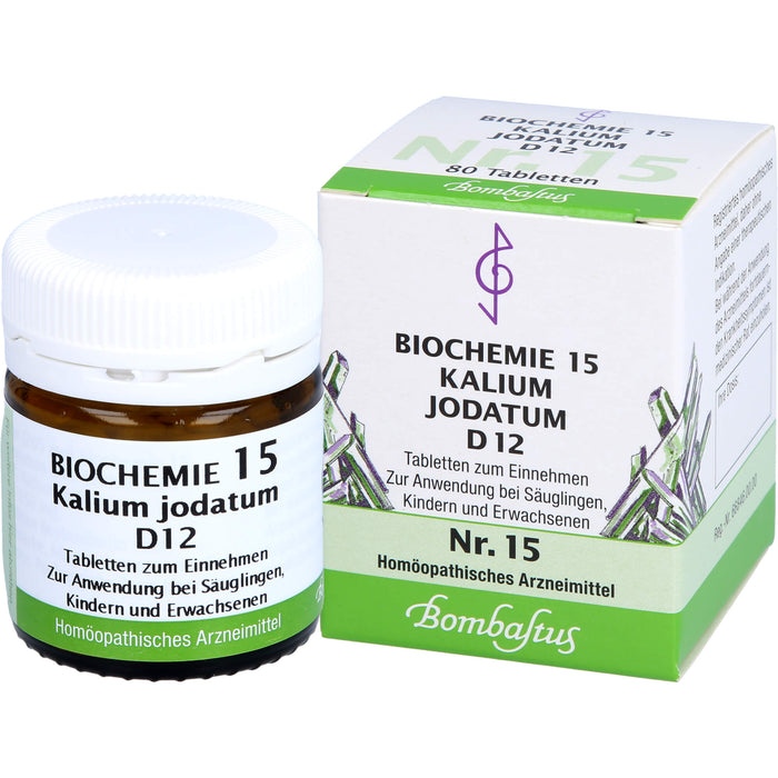 Biochemie 15 Kalium jodatum Bombastus D12 Tbl., 80 St TAB