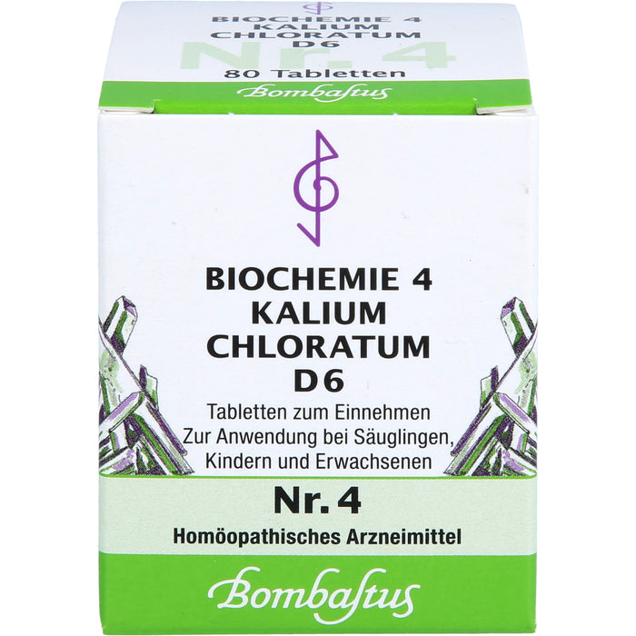 Biochemie 4 Kalium chloratum Bombastus D6 Tbl., 80 St TAB