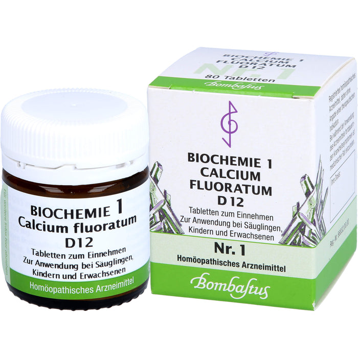 Bombastus Biochemie 1 Calcium fluoratum D 12 Tabletten, 80 St. Tabletten