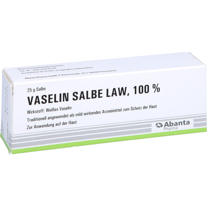 Abanta Pharma Vaselin Salbe LAW 100 %, 25 g Onguent