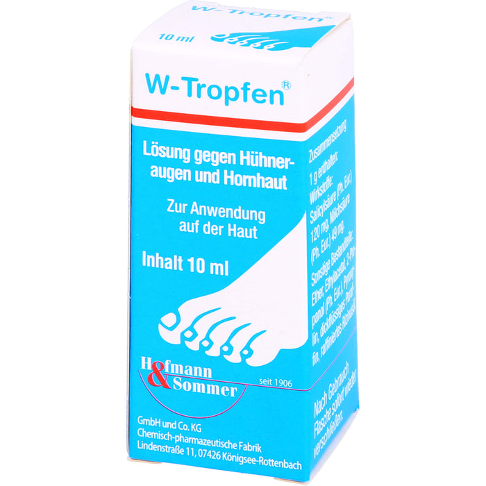 W-Tropfen gegen Hühneraugen und Hornhaut, 10 ml Lösung