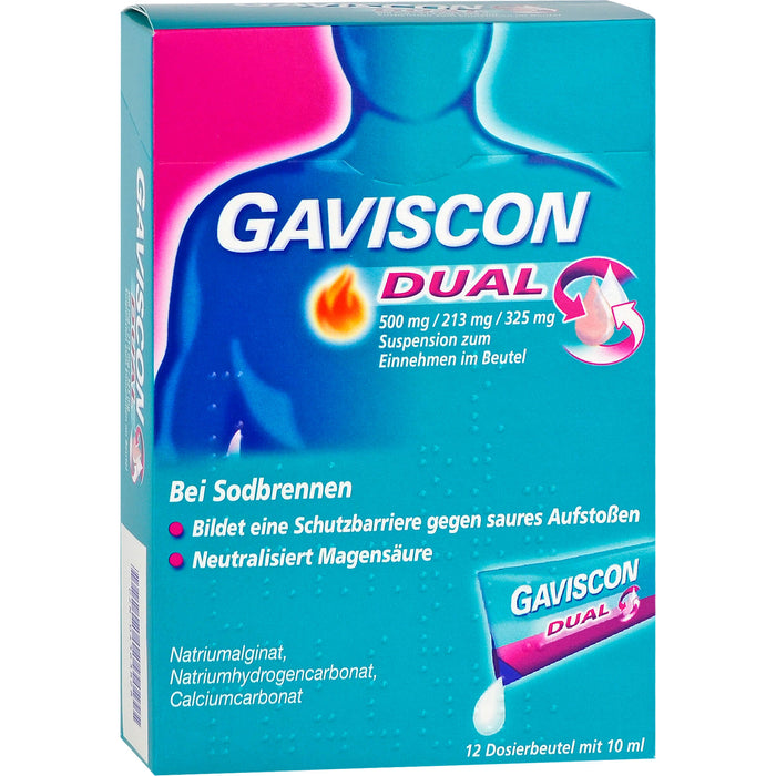 GAVSICON Dual Suspension bei Sodbrennen, 12 pcs. Sachets