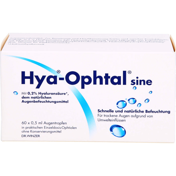 Hya-Ophtal  Lösung zur Erfrischung und Befeuchtung, 60 pcs. Solution