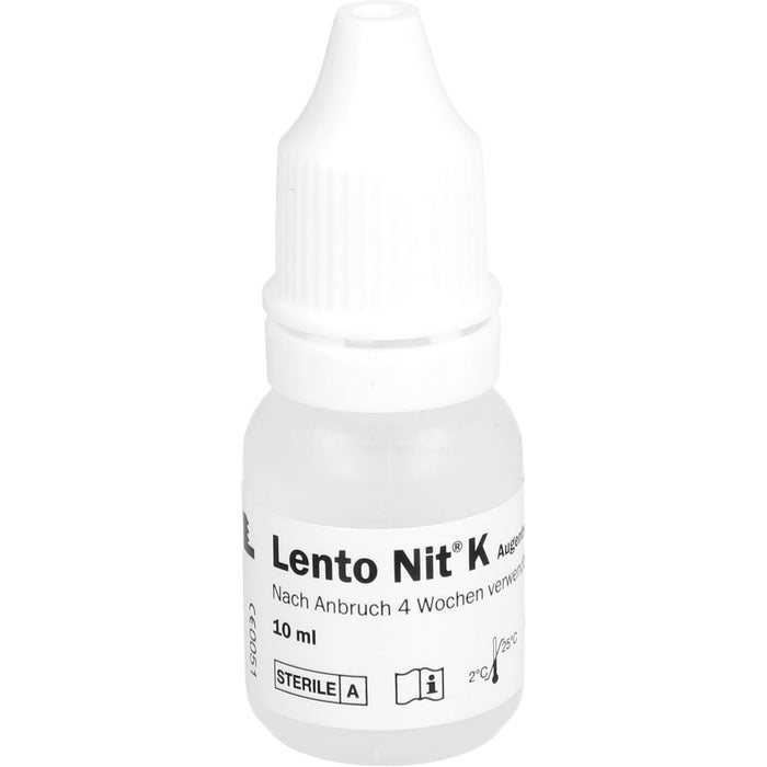 Lento Nit K Augentropfen 3er Packung zur Befeuchtung der Augenoberfläche sowie zur Prophylaxe bei Trübungen im Linsen- und Glaskörperbereich des Auges, 30 ml Solution