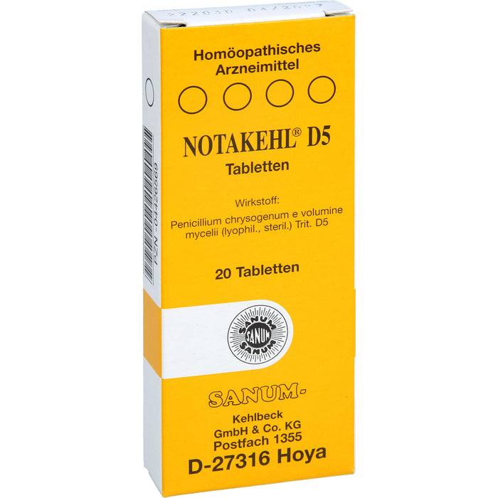 NOTAKEHL D5 Tabletten, 20 pcs. Tablets