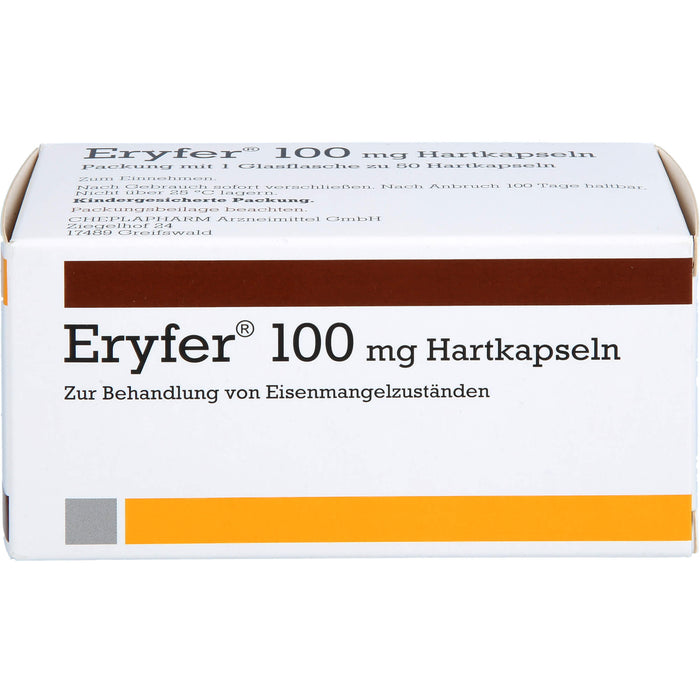 Eryfer 100 mg Hartkapseln bei Eisenmangelzuständen, 50 St. Kapseln