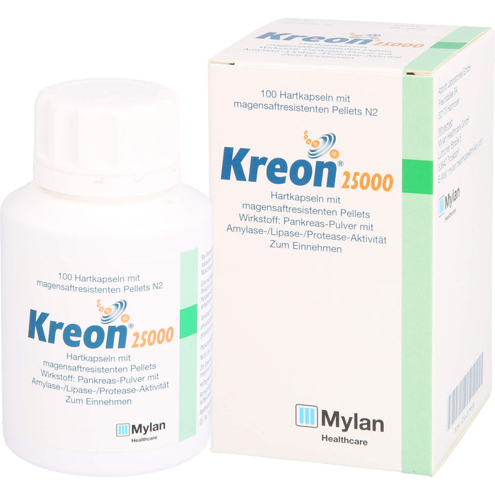 Kreon 25 000, Hartkapseln mit magensaftresistenten Pellets, 100 pc Capsules