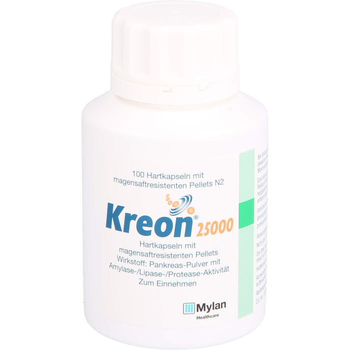 Kreon 25 000, Hartkapseln mit magensaftresistenten Pellets, 100 pc Capsules