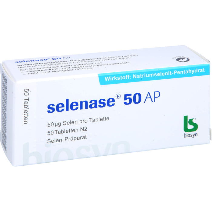 selenase 50 AP Tabletten bei nachgewiesenem Selenmangel, 50 pc Tablettes