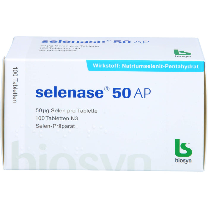 selenase 50 AP Tabletten bei nachgewiesenem Selenmangel, 100 pc Tablettes