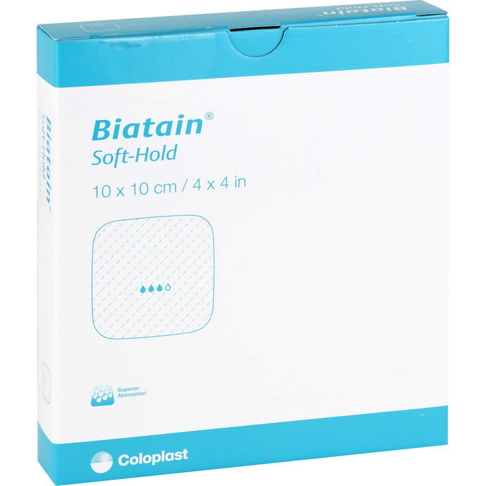 Biatain Soft-Hold Schaumverband sanft haftend  10 x 10 cm, 5 St. Wundauflagen