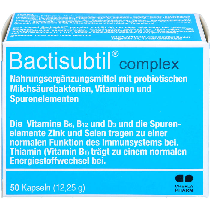 Bactisubtil complex Kapseln, 50 St. Kapseln