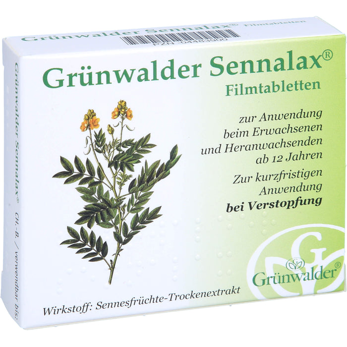 Grünwalder Sennalax Filmtabletten bei Verstopfung, 30 pc Tablettes