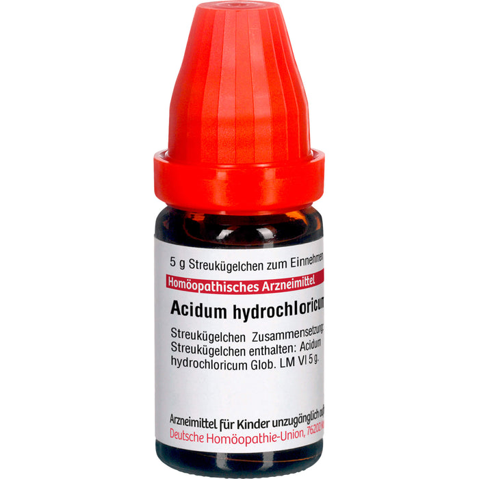 DHU Acidum hydrochloricum LM VI Streukügelchen, 5 g Globules