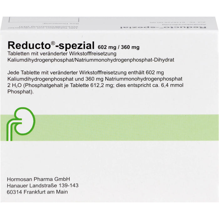 Reducto spezial 602 mg/360 mg Tabletten bei Phosphatmangel und Nierensteinleiden, 100 pcs. Tablets