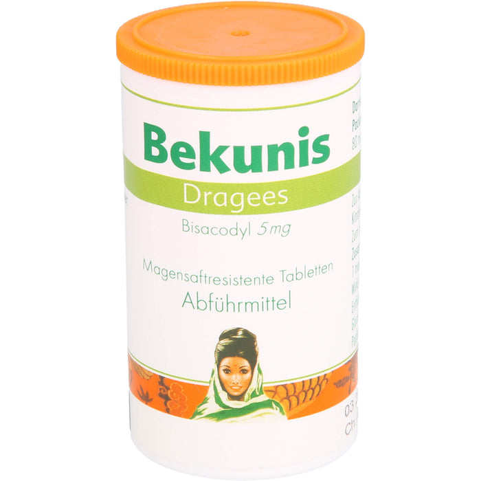 Bekunis Dragees Bisacodyl 5 mg Abführmittel, 80 pcs. Tablets