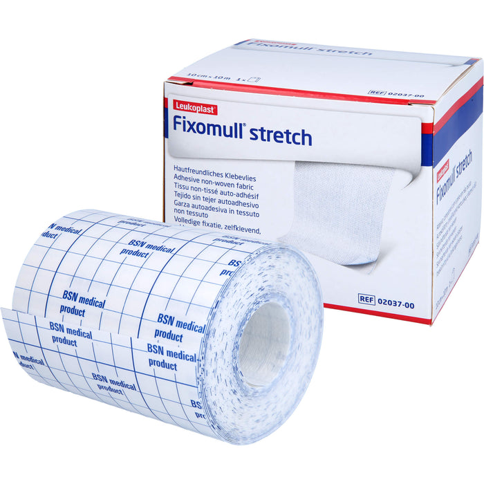 Fixomull Stretch 10 m x 10 cm Klebevlies zur Verbandfixierung, 1 St. Verbandzellstoff