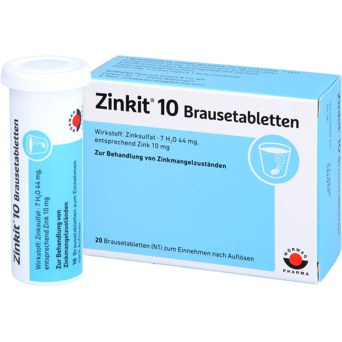 Zinkit 10 Brausetabletten, 20 pc Tablettes