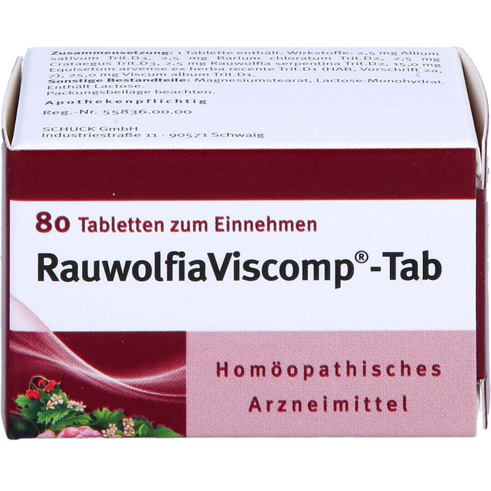 Rauwolfia Viscomp -Tab Tabletten, 80 pc Tablettes