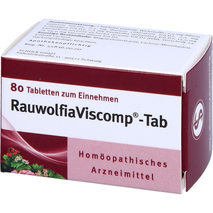 Rauwolfia Viscomp -Tab Tabletten, 80 pc Tablettes