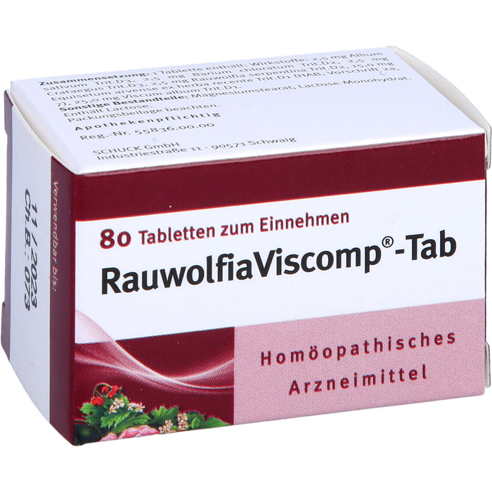 Rauwolfia Viscomp -Tab Tabletten, 80 pcs. Tablets