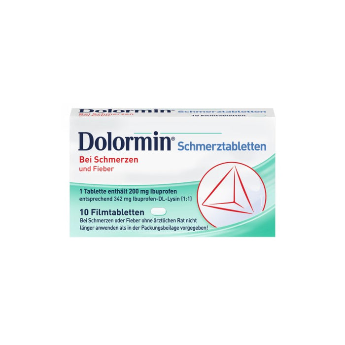 Dolormin Schmerztabletten bei Schmerzen und Fieber, 10 pcs. Tablets