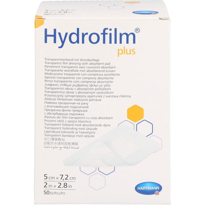 Hydrofilm Plus Transparentverband 5x7,2cm, 50 St VER