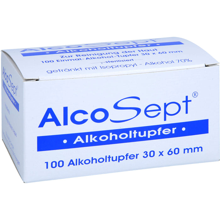 AlcoSept Alkoholtupfer zur Reinigung der Haut, 100 St. Tupfer