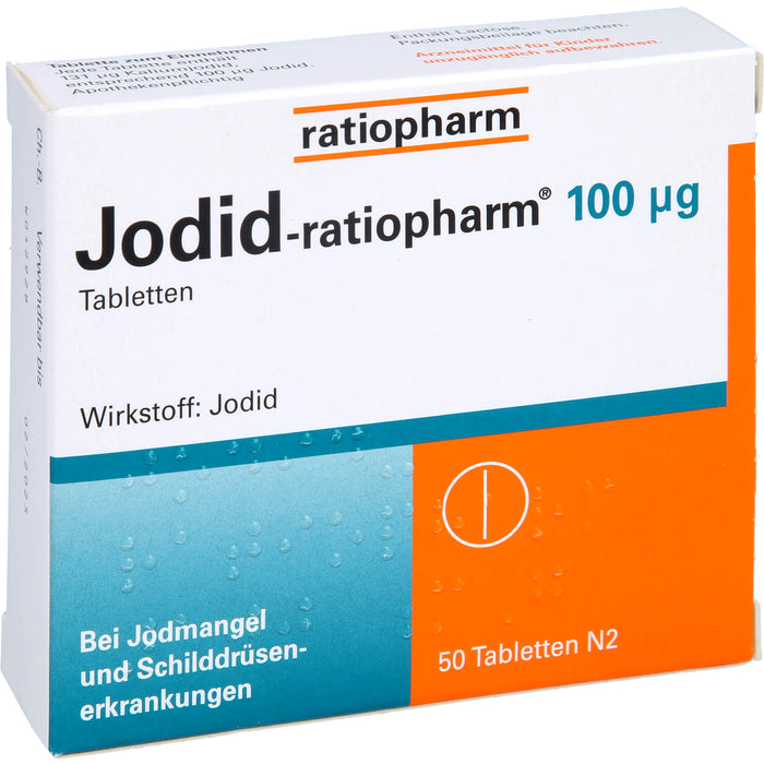 Jodid-ratiopharm 100 µg Tabletten bei Jodmangel, 50 St. Tabletten