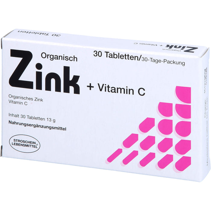 STROSCHEIN Zink organisch + Vitamin C Tabletten, 30 St. Tabletten