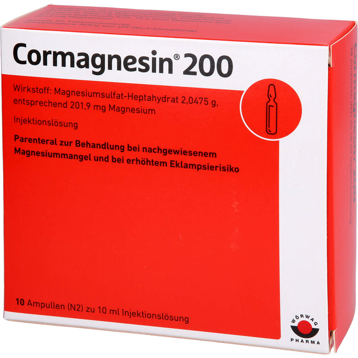 Cormagnesin 200; Injektionslösung, 10X10 ml AMP