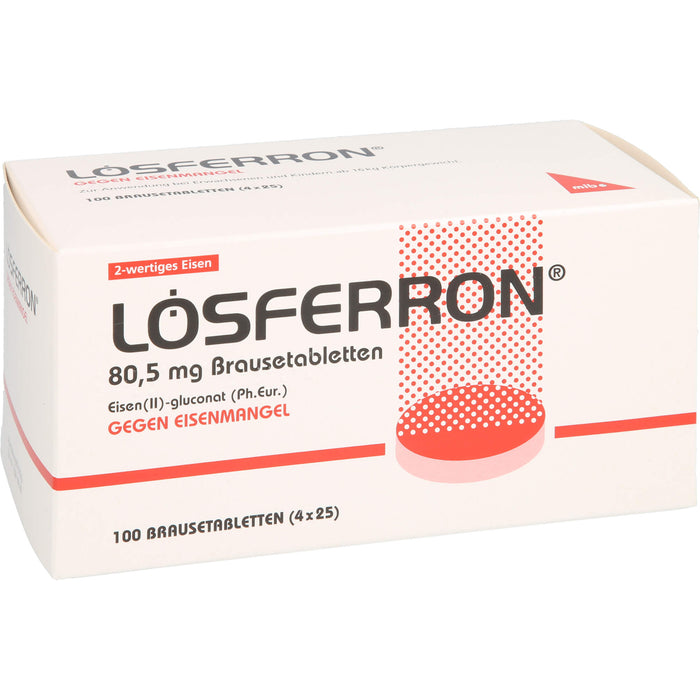 LÖSFERRON Brausetabletten gegen Eisenmangel, 100 pcs. Tablets