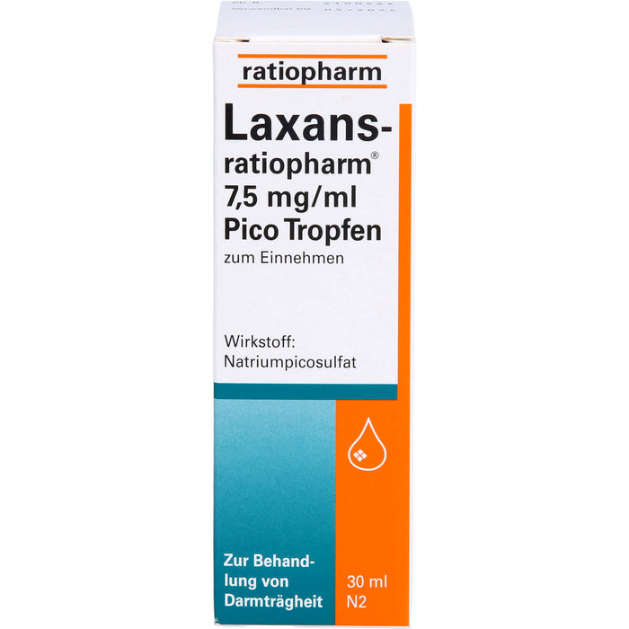 Laxans-ratiopharm 7,5 mg/ml Pico Tropfen zum Einnehmen, 30 ml Solution