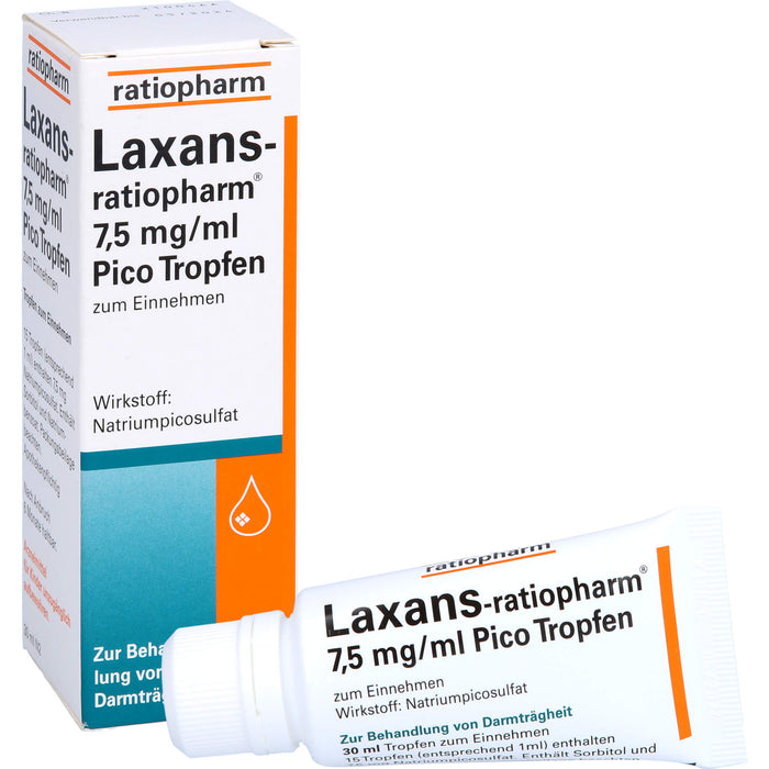 Laxans-ratiopharm 7,5 mg/ml Pico Tropfen zum Einnehmen, 30 ml Lösung